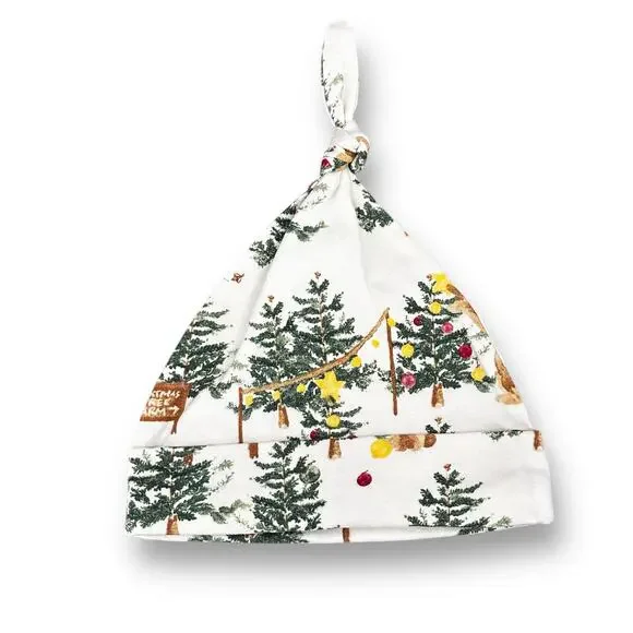 Burt's Bees Baby Mama Bear Christmas Jumpsuit & Knot Top Hat Girls Sz Newborn - Picture 4 of 6